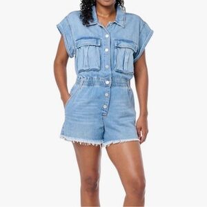 Blank NYC Denim Button-Up Romper